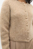Lofty Cropped Button Cardigan  Rye Marle  hi-res