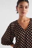 Spot Twill V Neck Mini Dress  Macchiato Spot  hi-res