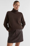 Merino Wool Roll Neck  Dark Espresso  hi-res