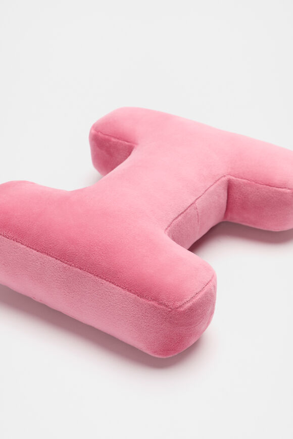 Raspberry Velvet Initial Cushion  I  hi-res
