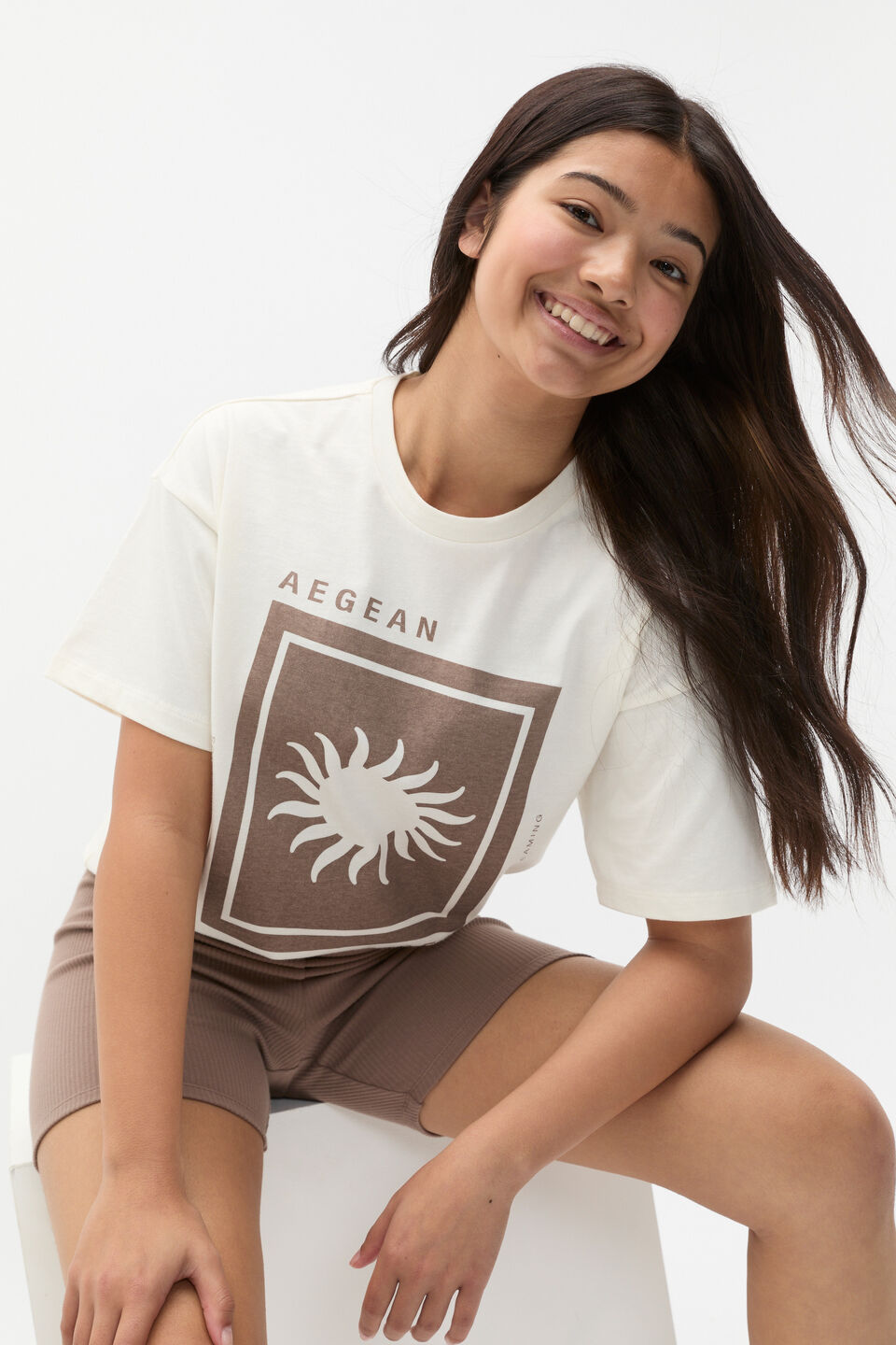 Sun Oversized Tee  Canvas