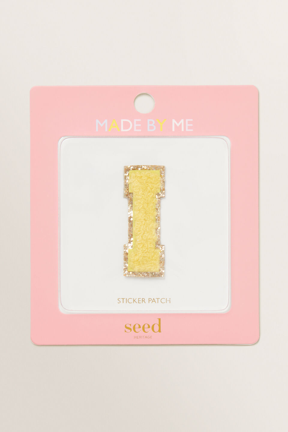 Made By Me Glitter Initial Patch  I