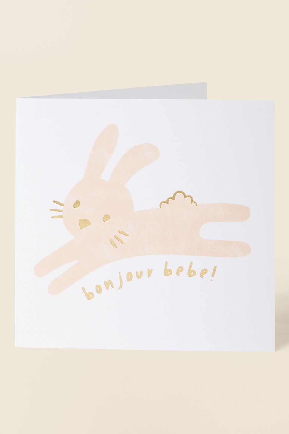 Bonjour Bebe Card  Pink