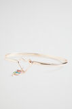 Rainbow Diamante Initial Bangle  P  hi-res