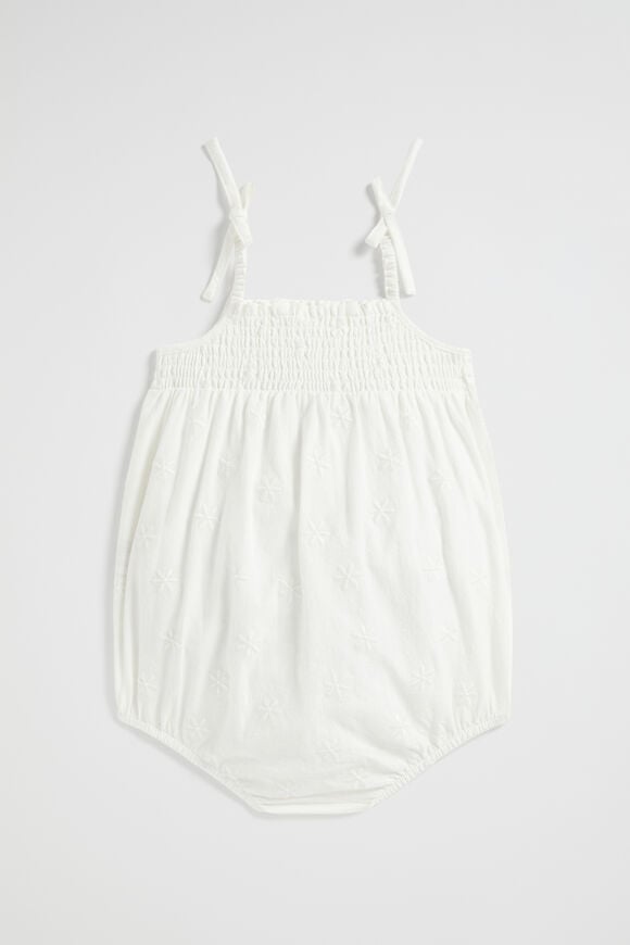 Embroidered Romper  Vintage White  hi-res
