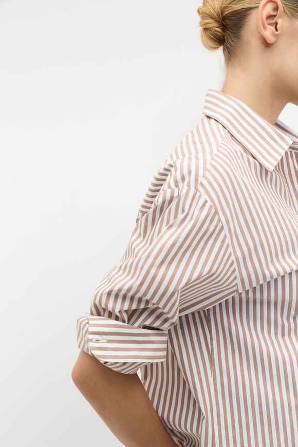 Poplin Pocket Front Shirt  Amaretto Stripe  hi-res