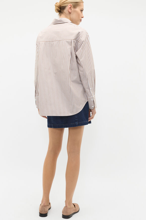 Poplin Pocket Front Shirt  Amaretto Stripe  hi-res