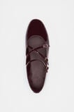 Cameron Triple Strap Ballet Flat  Dark Plum Patent  hi-res