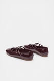 Cameron Triple Strap Ballet Flat  Dark Plum Patent  hi-res