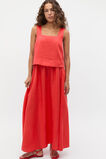 Linen Voluminous Skirt  Electric Crimson  hi-res