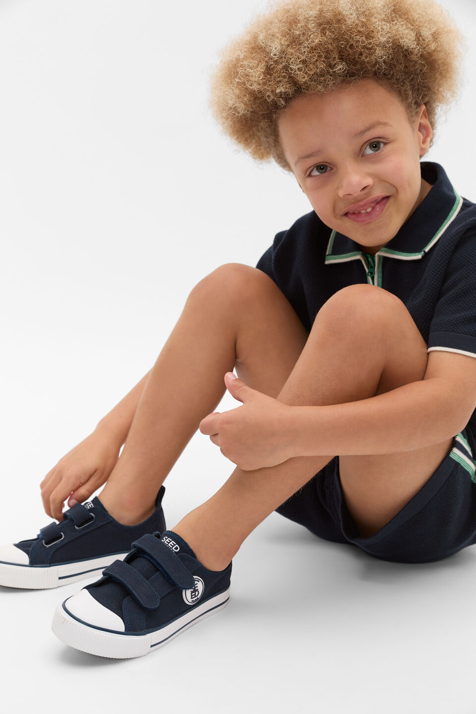 Quad Logo Sneaker  Midnight Blue