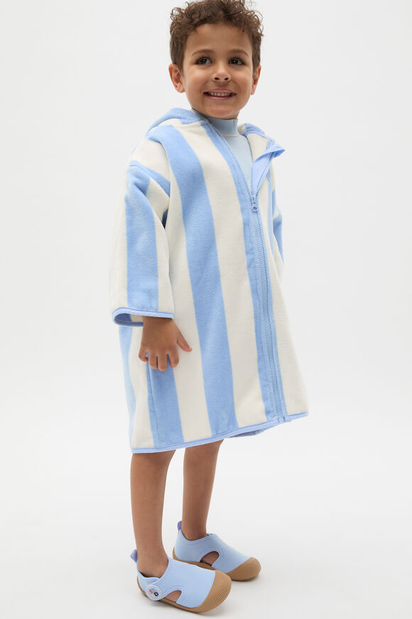 Swim Zip Poncho  Luna Blue Stripe  hi-res