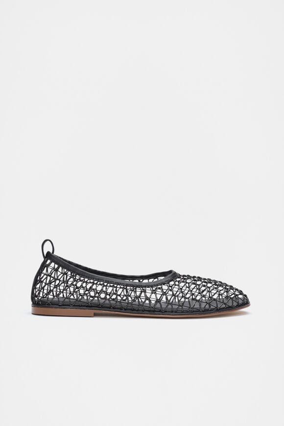 Parker Open Weave Ballet Flat  Black  hi-res