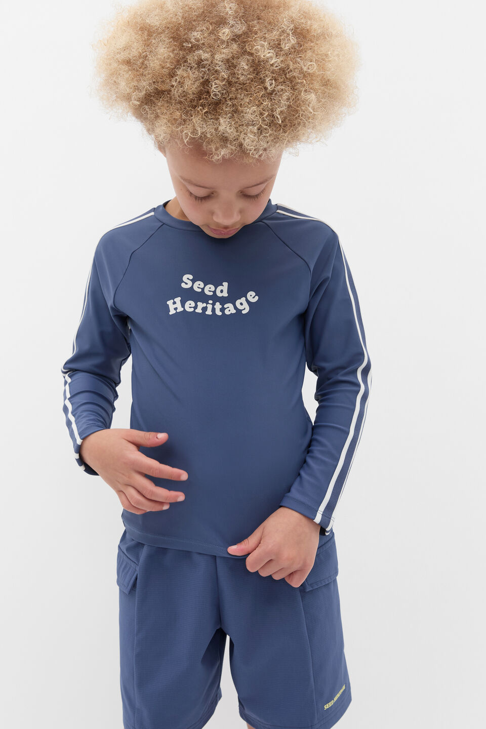 Side Tape Rashvest  Washed Navy