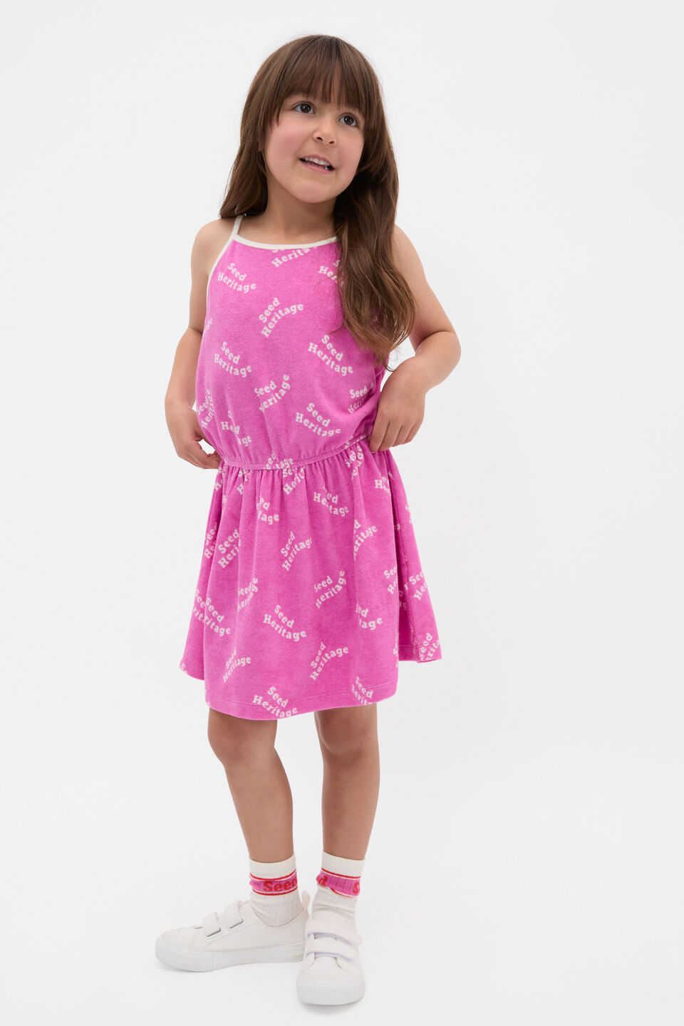 Retro Logo Dress  Wild Berry