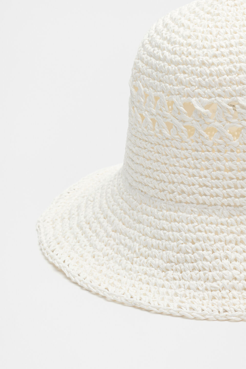 Woven Bucket Hat  White