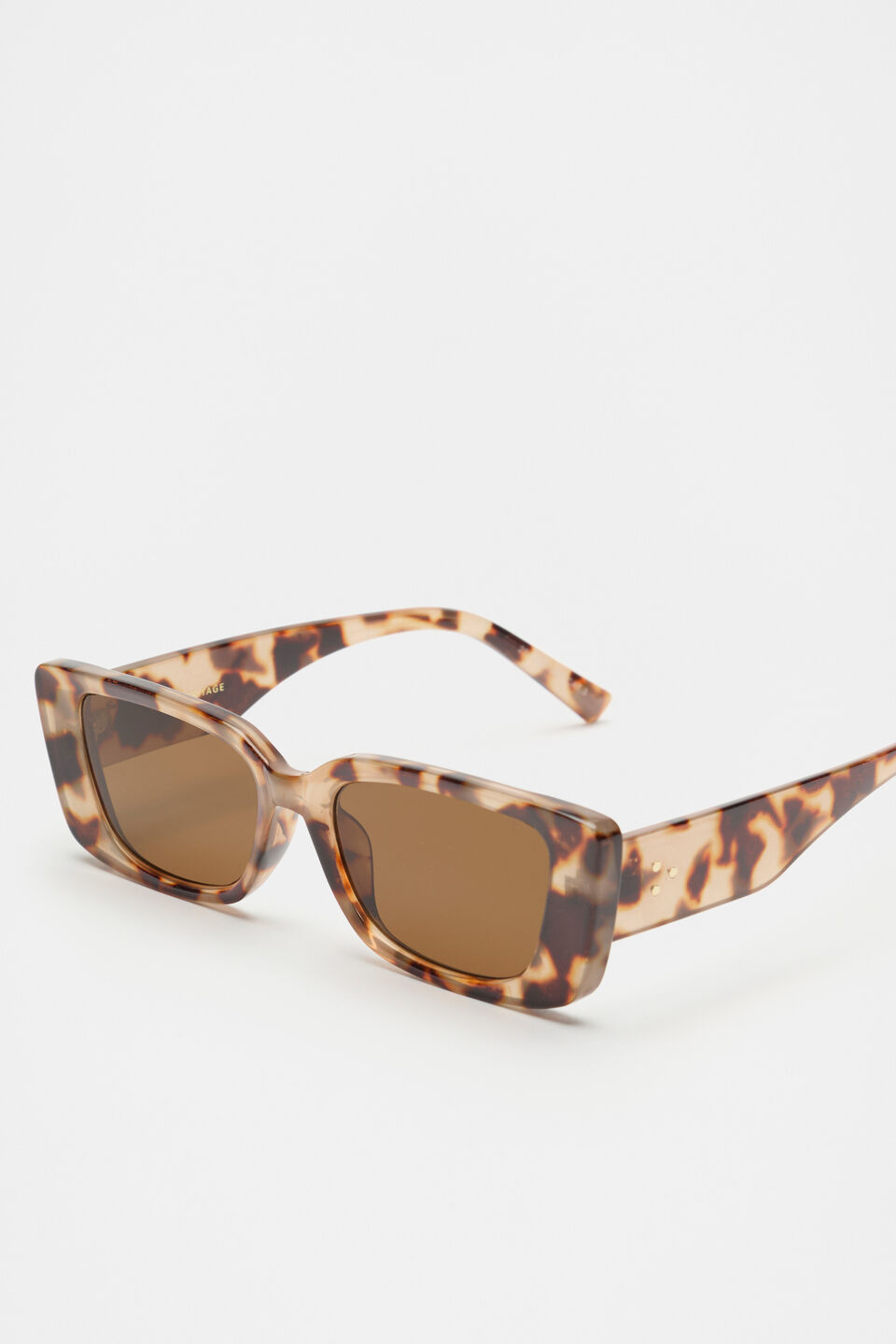 Poppy Rectangle Sunglasses  Spice Tort