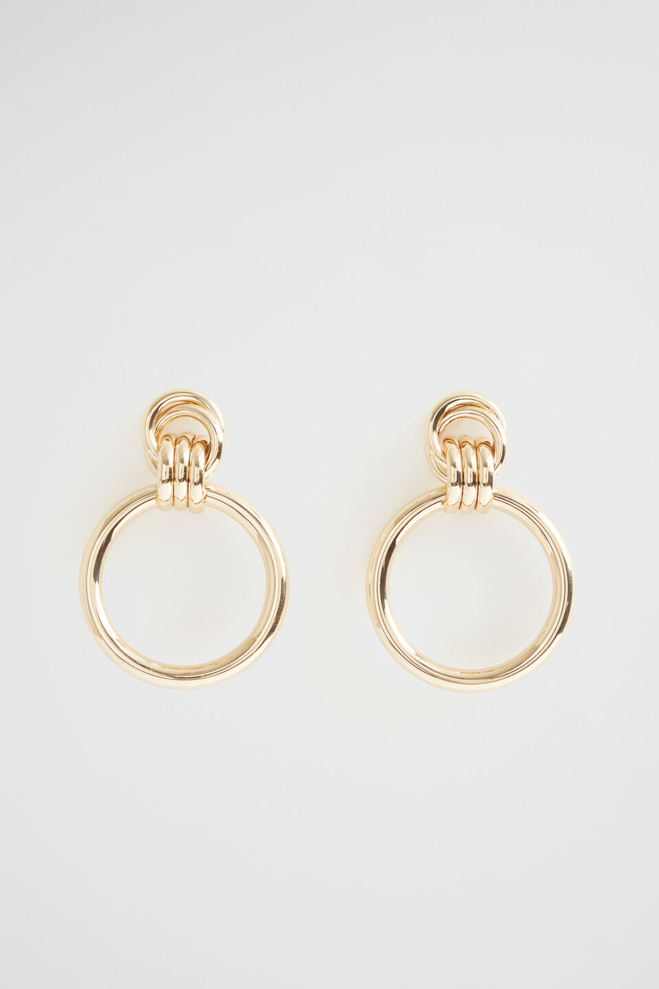 Interlock Ring Earring  Gold