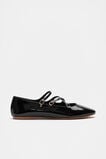 Cameron Triple Strap Ballet Flat  Black Patent  hi-res