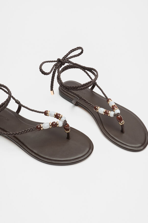 Andie Beaded Sandal  Chocolate  hi-res