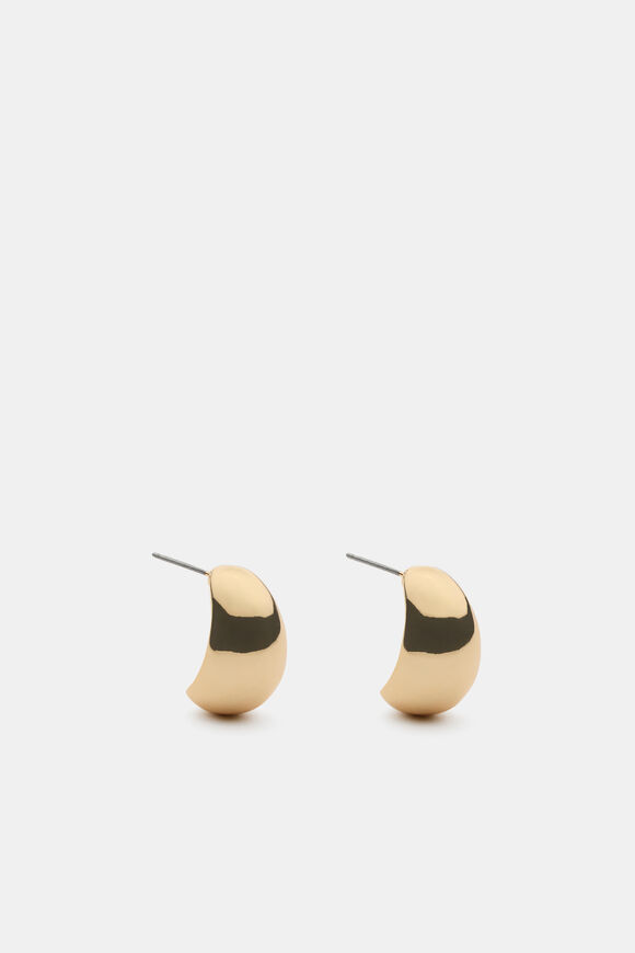 Curved Earring  Gold  hi-res
