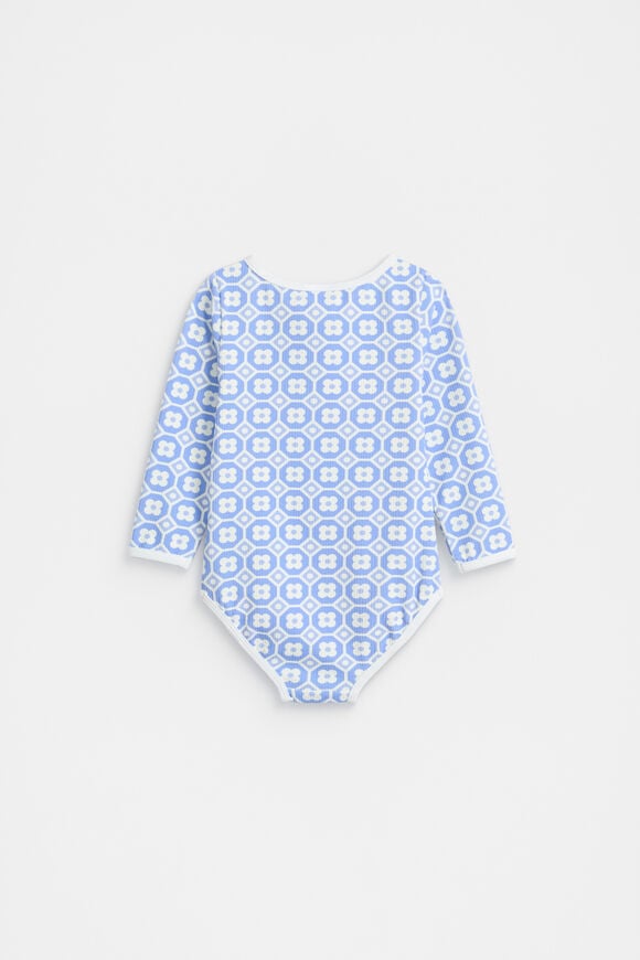 Flower Tile Rashsuit  Luna Blue  hi-res