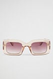 Lou Rectangle Sunglasses  Sheer Beige  hi-res
