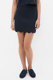 Scallop Crepe Knit Skirt  Twilight Blue  hi-res