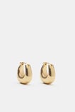 Mini Oval Hoop Earring  Gold  hi-res