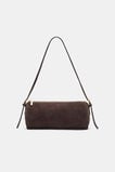 Suede Pouch Shoulder Bag  Chocolate  hi-res