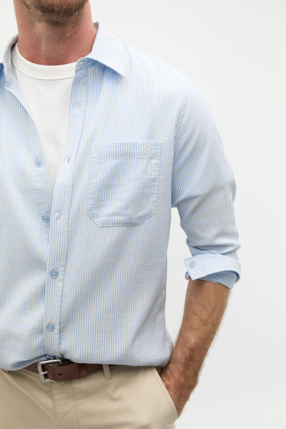 Texture Stripe Shirt  Skyway  hi-res