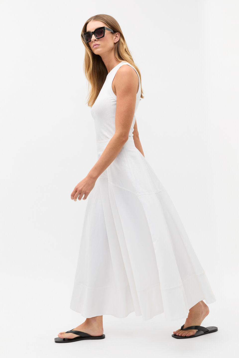 Core Australian Cotton Rib Tank  Whisper White