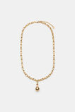 Fluted Sphere Necklace  Gold  hi-res