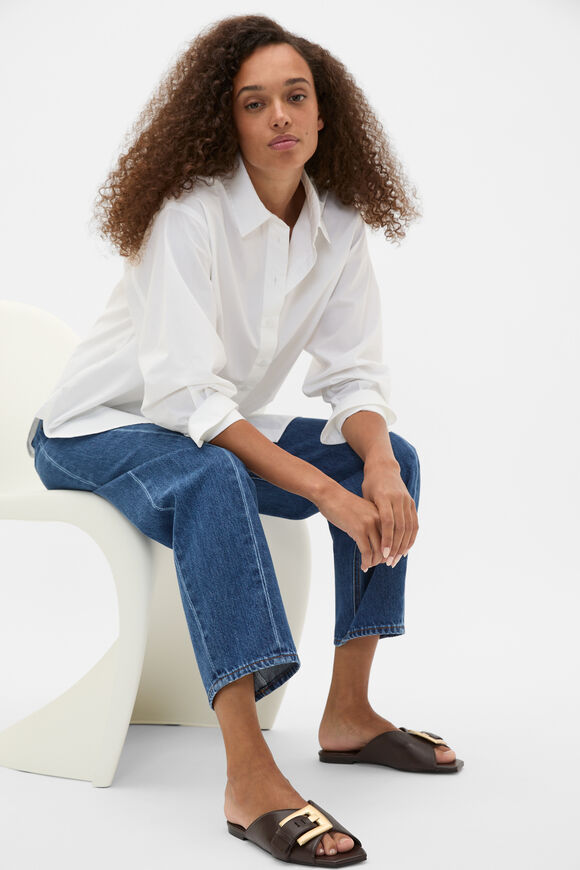 Kaya Buckle Slide  Chocolate  hi-res