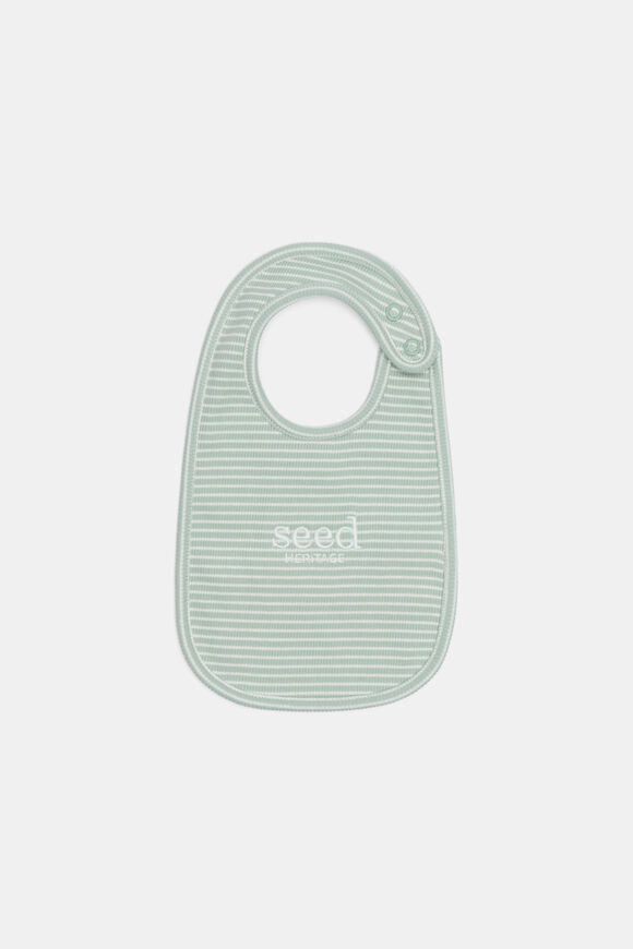Core Logo Dribble Bib  Sage Stripe  hi-res