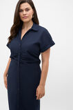 Poplin Ruched Shirt Dress  Twilight Blue  hi-res