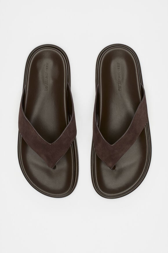 Piper Thong Sandal  Chocolate Suede  hi-res