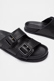 Dulci Covered Buckle Slide  Black  hi-res