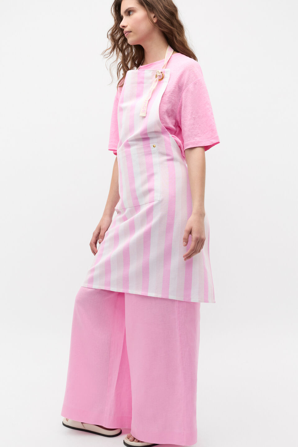 Alyra Stripe Adult Apron  Fairy Floss