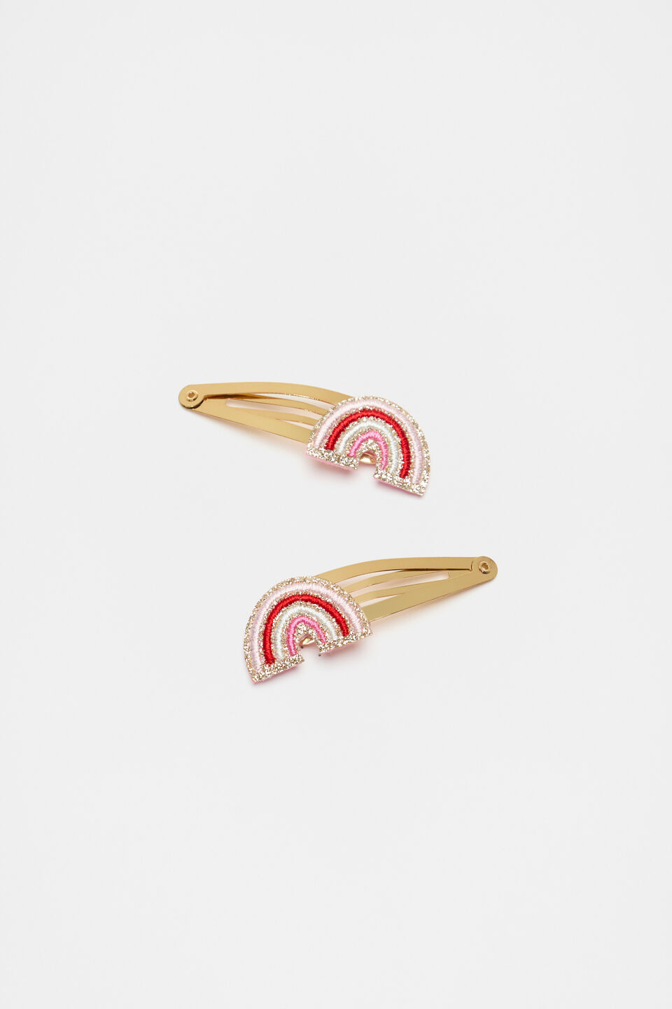 Embroidered Rainbow Snaps  Multi