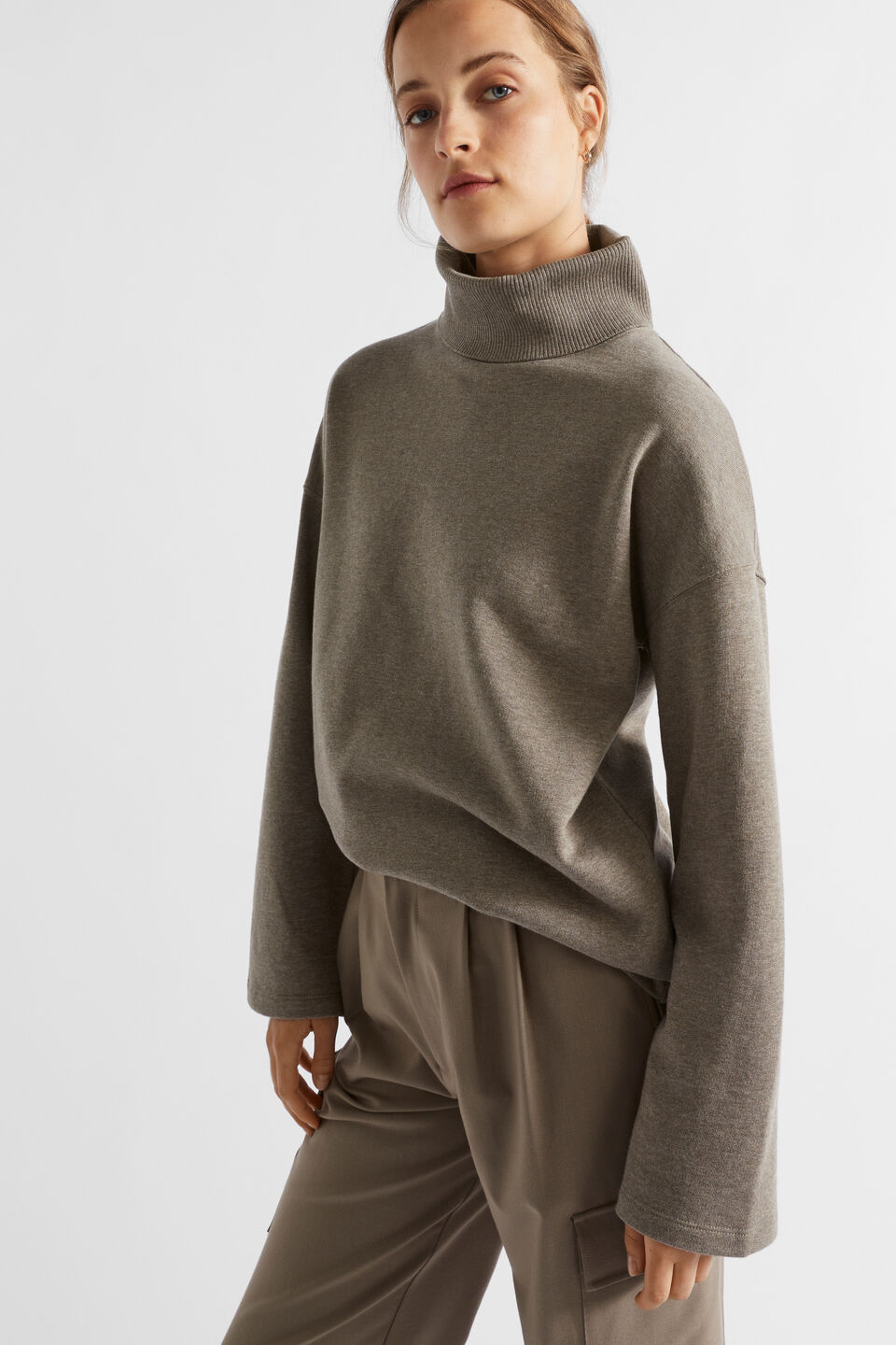 Roll Neck Terry Sweat  Hazel Marle