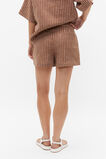 Core Linen Waisted Short  Cinnamon Spice Stripe  hi-res