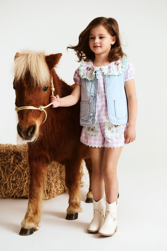 Quilted Vest  Powder Blue Wash  hi-res