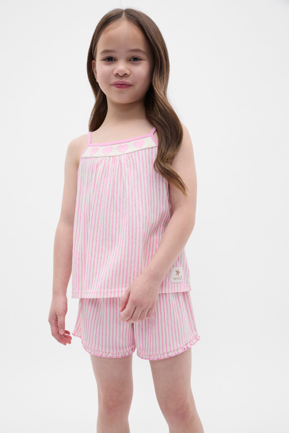Stripe Cami Pyjama  Candy Pink