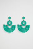 Double Raffia Earring  Deep Teal  hi-res