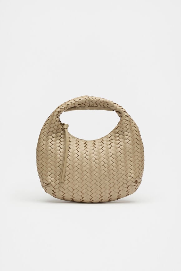 Leather Woven Handbag  Rye  hi-res