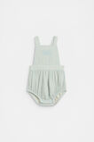 Stripe Logo Romper  Soft Blue  hi-res