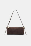 Suede Pouch Shoulder Bag  Chocolate  hi-res