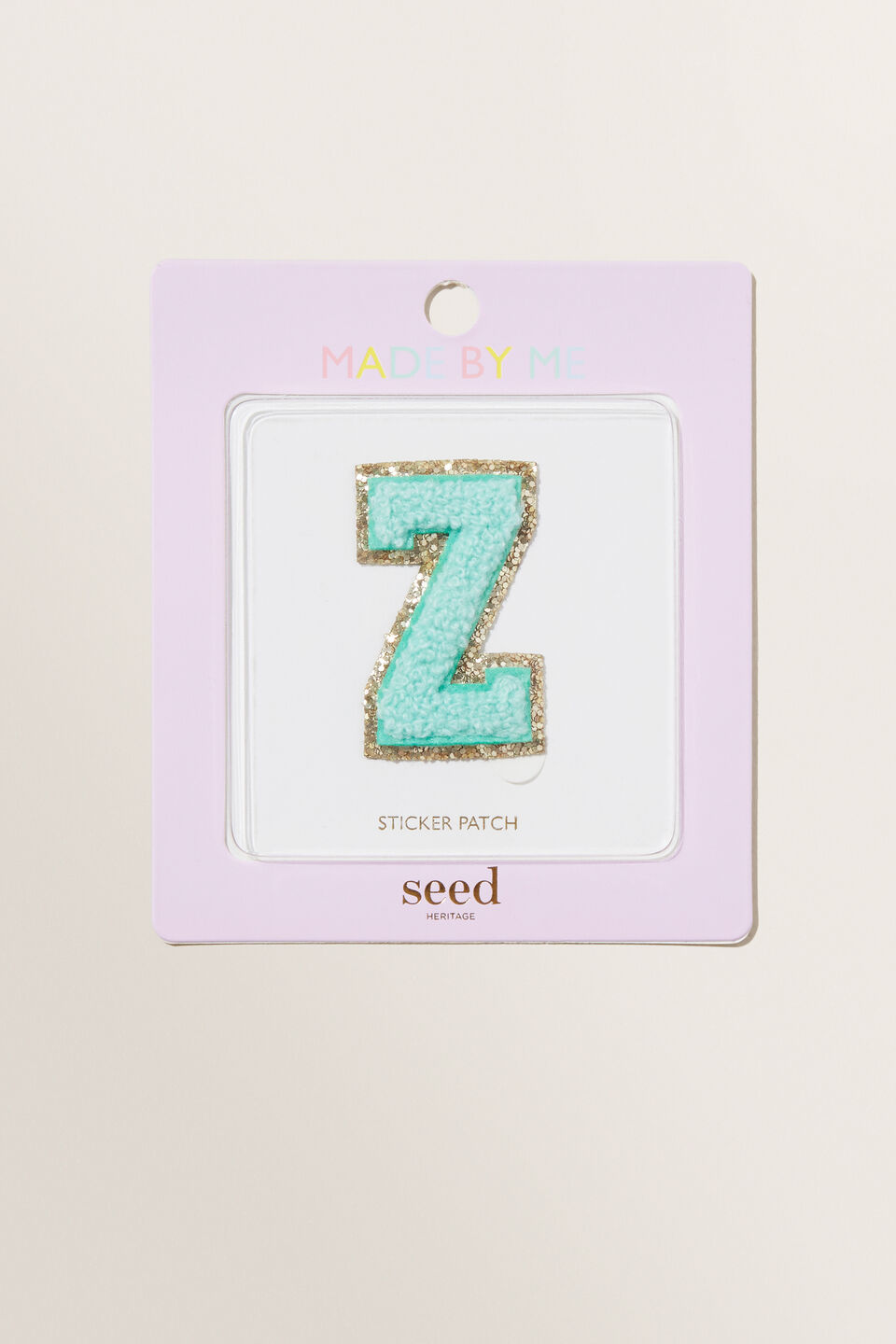 Made By Me Glitter Initial Patch  Z