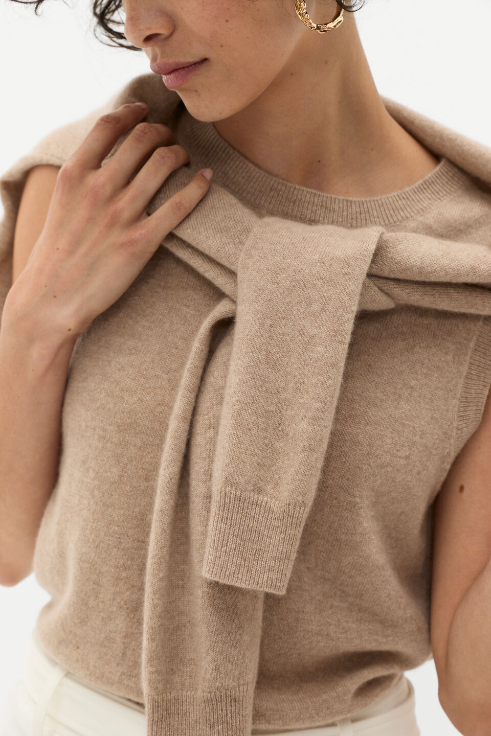 Cashmere Knit Vest  Cookie Marle